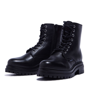 Carl Scarpa Seville Black Leather Ankle Boots